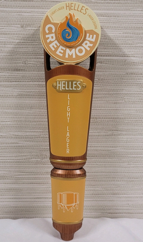 New - Creemore Springs Helles Blond Light Lager Bar Tap Handle . Measures 11" Tall