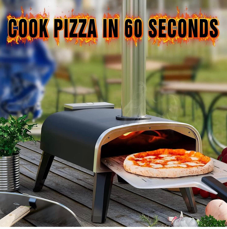 aidpiza Pizza Oven Outdoor 12" Wood Fired Pizza Ovens Pellet Pizza Stove for Outside