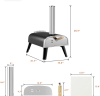 aidpiza Pizza Oven Outdoor 12" Wood Fired Pizza Ovens Pellet Pizza Stove for Outside - 2