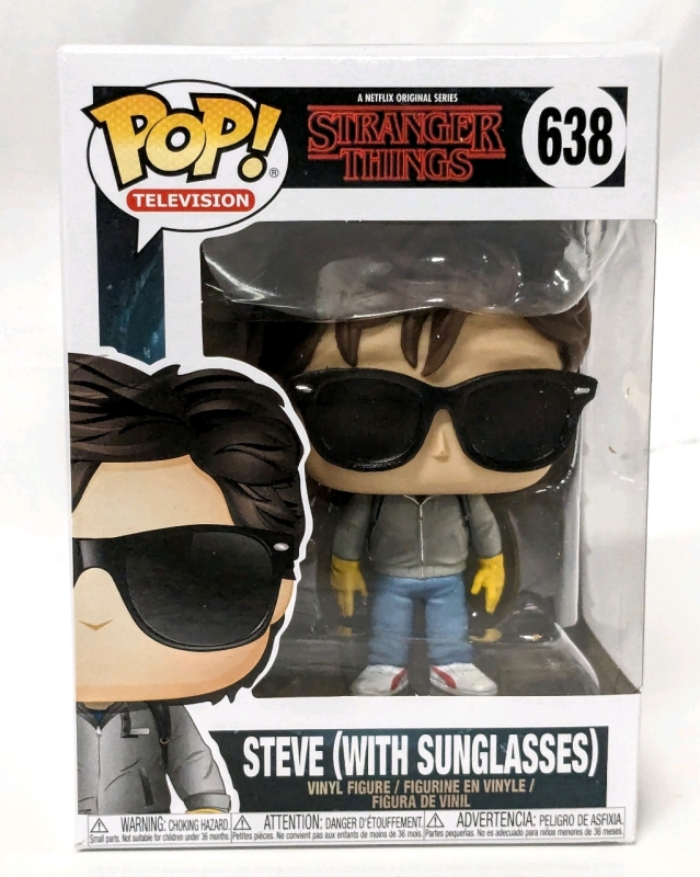 New FUNKO POP! #638 STRANGER THINGS Steve (With Sunglasses) Vinyl Figure