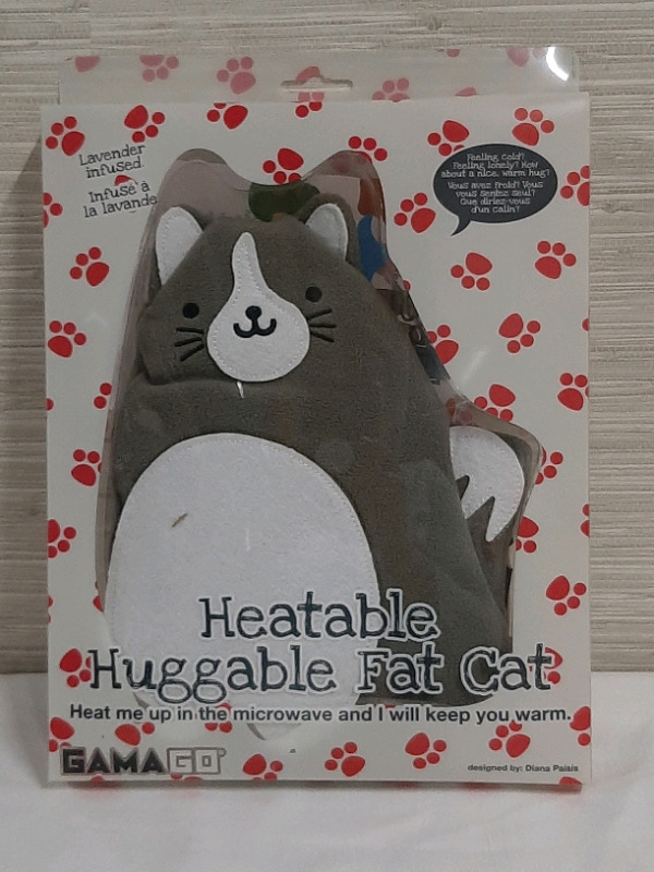 New Heatable Huggable Fat Cat w/ Lavender Retail $40.00 CAN
