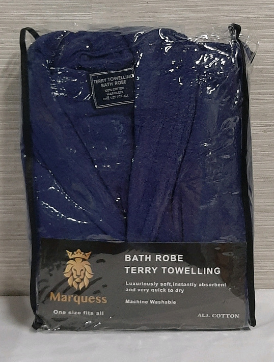 New Marquess Terry Towel Bathrobe Size One Size Fits All