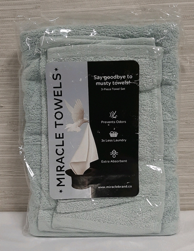 New Miracle Towels 3 Piece Towel Set