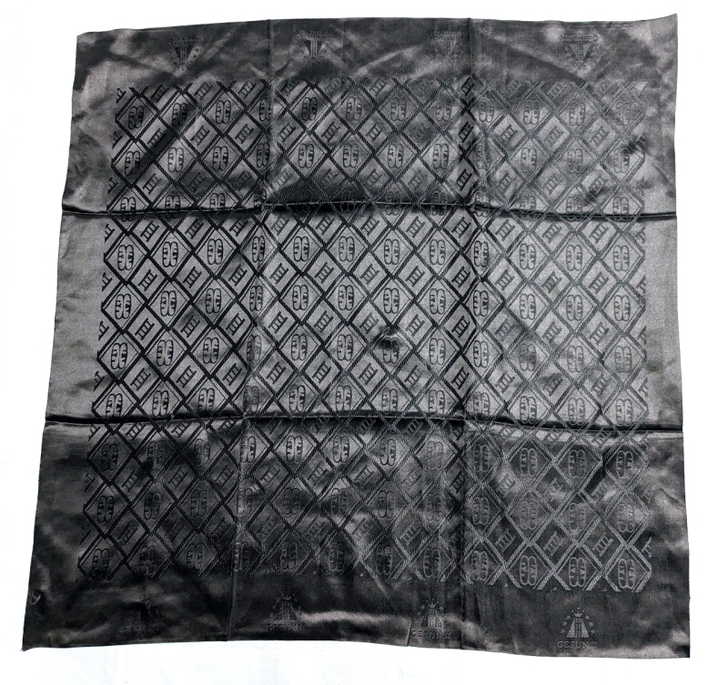 New Subtle Silky Gerunsi Black Scarf 34" x 34"