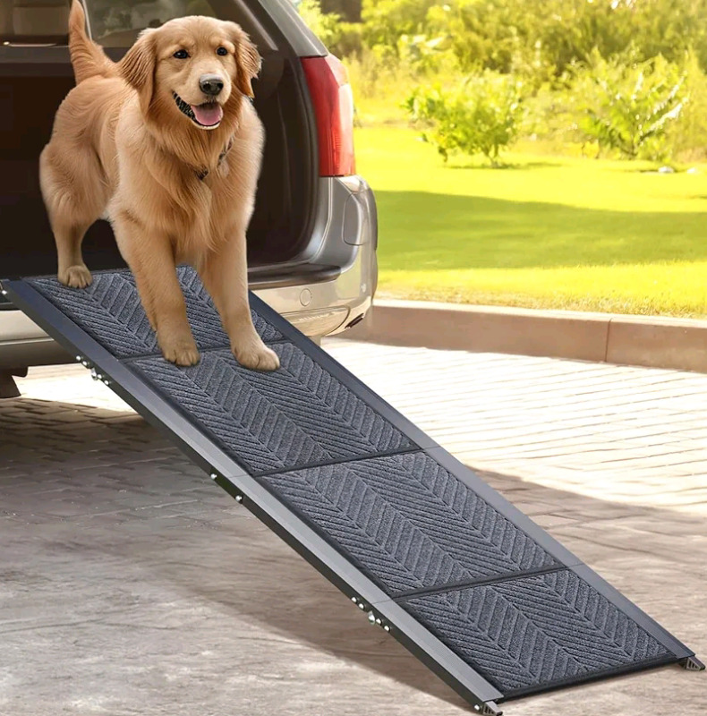 New - Morpilot Dog Ramp, 63" Long & 17" Wide Folding Pet Ramp w/Non-Slip Carpet