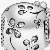 PANDORA Sparkling Skull 925 Sterling Silver Charm New - 2