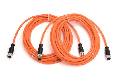 2 NEW Orange wires with amp connectors