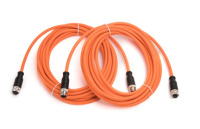 2 NEW Orange wires with amp connectors