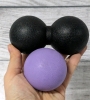 3 New Massage Balls : 2 Hard Peanut Massagers (Black) & 1 Massage Lacrosse Ball - 2