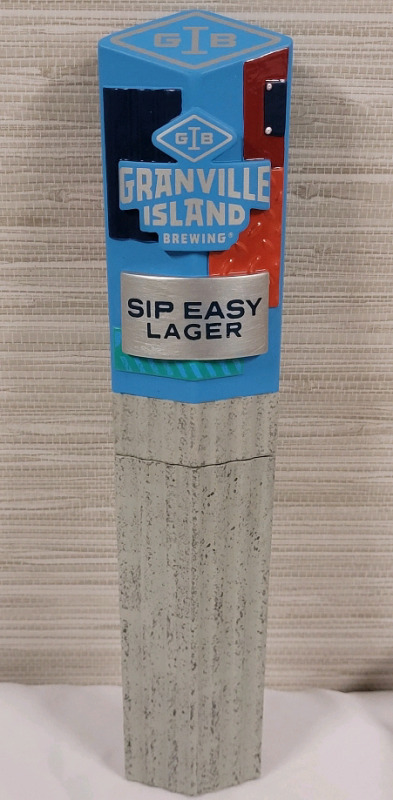 New - Granville Island Brewing Easy Sip Lager Bar Tap Handle . Measures 11" Tall