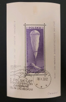 1938 Poland ' Stratosphere ' Mini Stamp Sheet . Used & Hinged