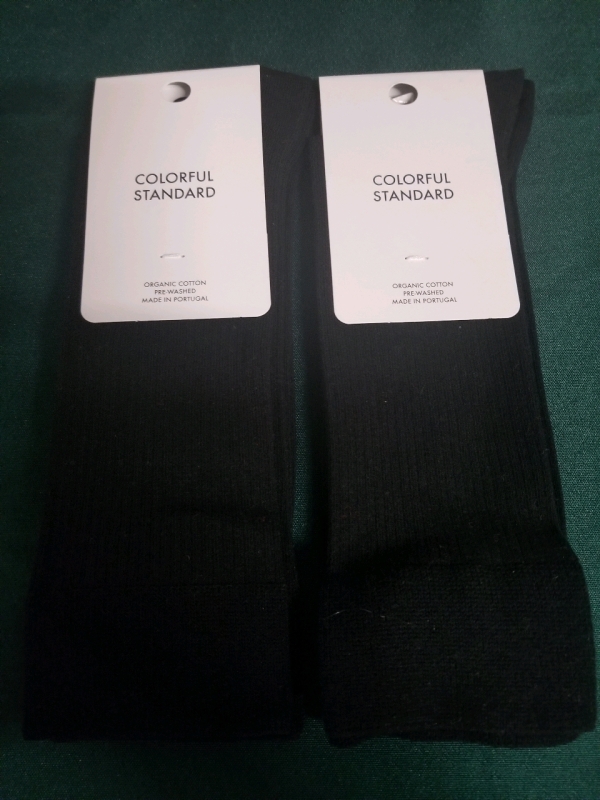 2 pairs New Colorful Standard Organic socks BLACK