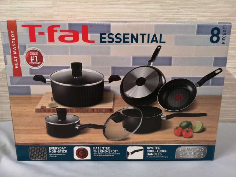 8 New T-FAL Essential Pots and Pans