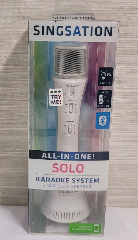 Singsaton All-In-One SOLO Karaoke System & Wireless Speaker . Untested