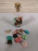 30 Polished Small Gemstones + Small Bottle with Cork - 4