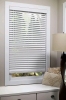 New Lumino 2" Cordless Flat Slat Faux Wood Blinds - White 36 by 64"