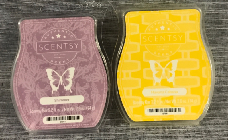 2 Scentsy Bar Shimmer & Havana Cabana 3.2 oz