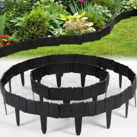 Geetery 100 Pcs Landscape Edging Border Garden Edging Borders Plastic