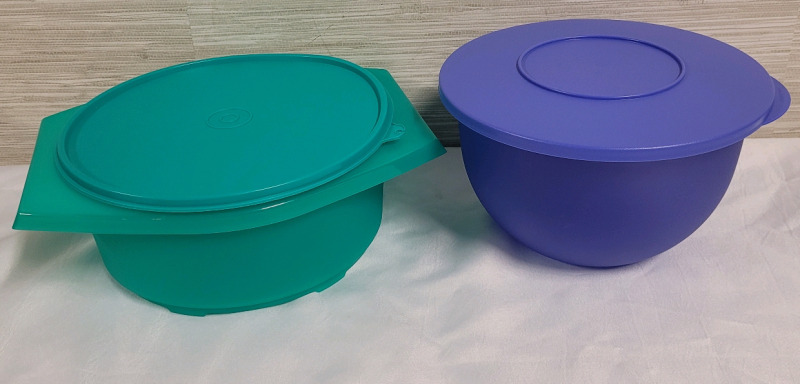 Two (2) Tupperware Containers with Lids . Clean