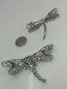 Two Rhinestone Dragonfly Brooches - 2