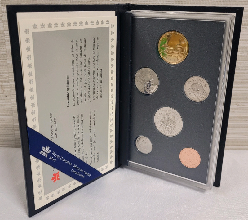 1992 (1867-) Canadian Coin Set in Case , Uncirculated