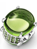 PANDORA Sterling Green Oval Cab Charm New - 2