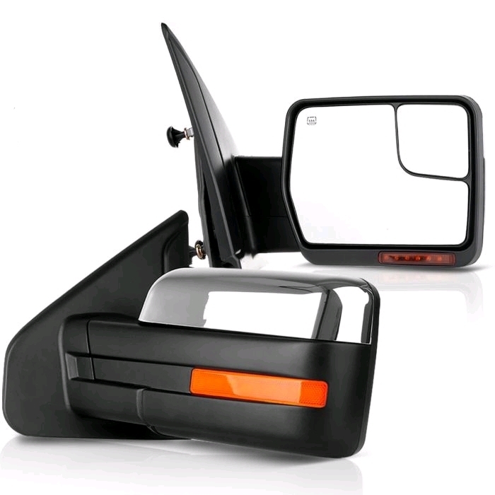 New - ECCPP Towing Mirrors For 2004-2014 Ford F150 Power Control Heated Turn Signal , Pair