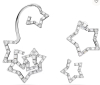 SWAROVSKI Stella Star 3 Piece Ear Cuff Set Modern NEW - 2