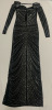 NEW without tags long jewelled maxi dress with shoulder pads size S - 2