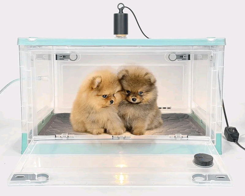 New - Blerema Puppy Incubators w/Heatining & Oxygen Tube for Newborn Animals