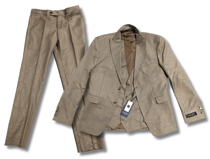 New CEKCEN 100% Wool 3-Piece Suit | Slim Fit | Size 50* See Description for Full Sizing