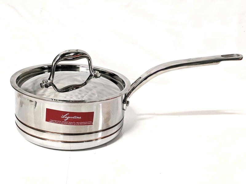 New LAGOSTINA 5-Ply Copper Clad 18cm 2.0L Saucepan with Lid