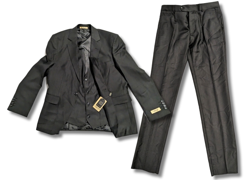 New CEKCEN 100% Wool 3-Piece Suit | Slim Fit | Size 46* See Description for Full Sizing