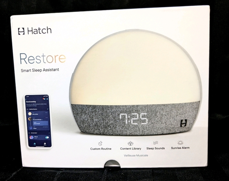 New HATCH Restore Smart Sleep Assistant w Sunrise Alarm, Sleep Sounds + Model: Restore03