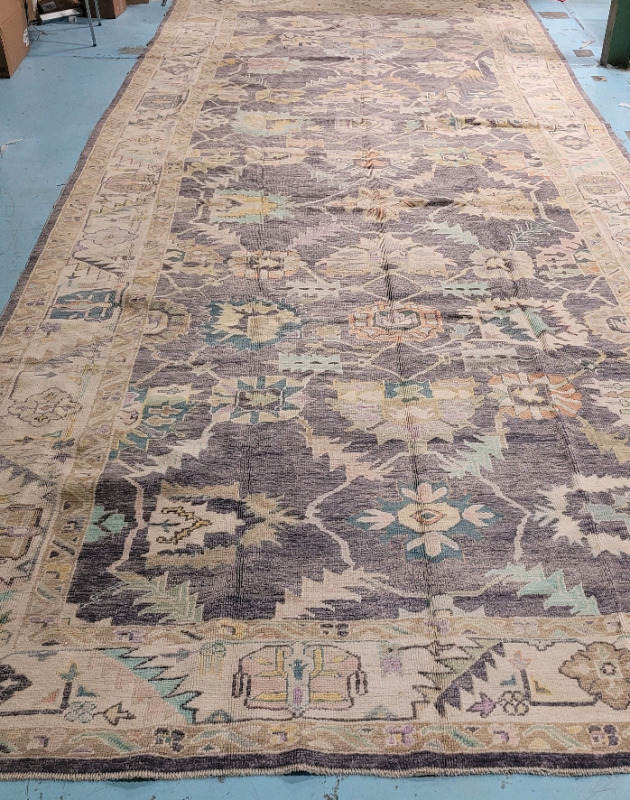 Vintage Turkish Rug . Measures 22ft (264") × 10ft (120") . Would Benefit from Vacuum Cleaner Before Use