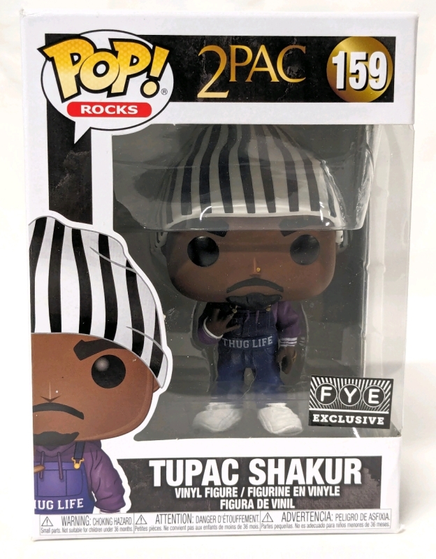 New FUNKO POP! #159 2Pac TUPAC SHAKUR Vinyl Figure - FYE Exclusive