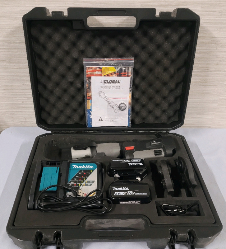 New - Global Industrial Cordless High Security Metal Truck Seal & Bolt Cutter Kit with Case