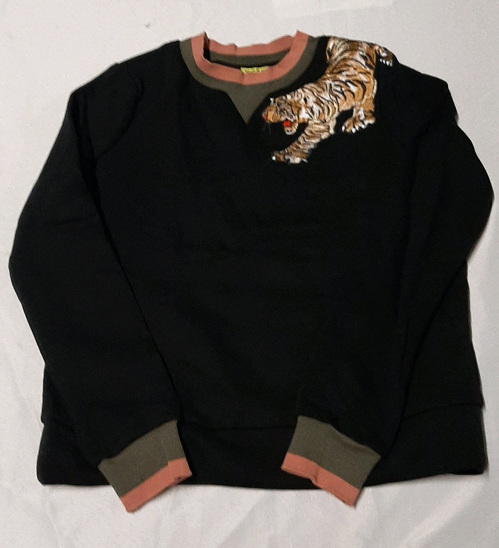 New Size S Stella & Dot Sweatshirt with Tiger Applique