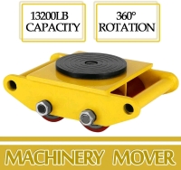 Like New Heavy Duty Machine Dolly Skate Machinery Roller Mover Cargo Trolley 6Ton 13200lb, w/Steel Rollers Cap 360 Degree Rotation