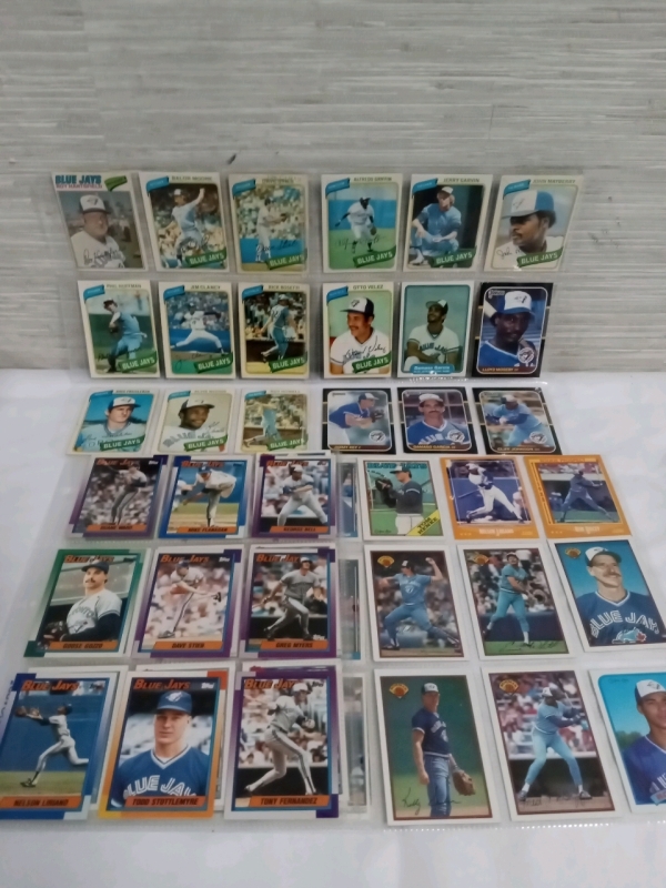 72 Vintage 1977 - 1993 Toronto Blue Jays MLB Baseball Cards- No Doubles