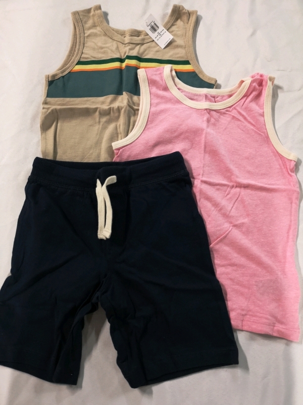 3 New Old Navy Kids sz 5T Tank Tops & Shorts