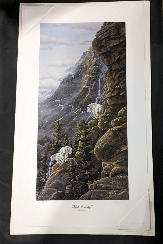 Signed Print - High Country - By Rick Kelly. 125/580. 23.75" by 13.5" Backing.