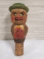 Vintage ANRI hand carved mechanical bottle stopper