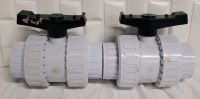 2" PVC Ball Valve . Two (2) Valves