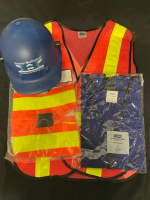 4 As New safety apparel - ULINE Vests size S/XL & hard hat