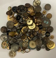 Big Lot of Metal Buttons largest 1”