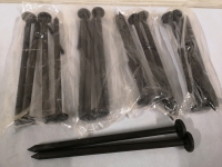 18 New Black Plastic Stakes - 8" Long