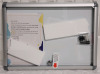 New - Swansea Locking White Board Bulletin Board Enclosed Noticeboard . 14.5"&times;19.5" - 2