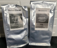 Gourmet Ground Coffee : Butter Pecan & Snickers , 1Lb Each , New Sealed