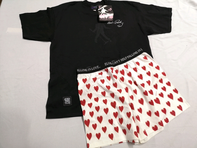 New Calhoun Sportswear sz XL Elvis T-shirt & Boxers